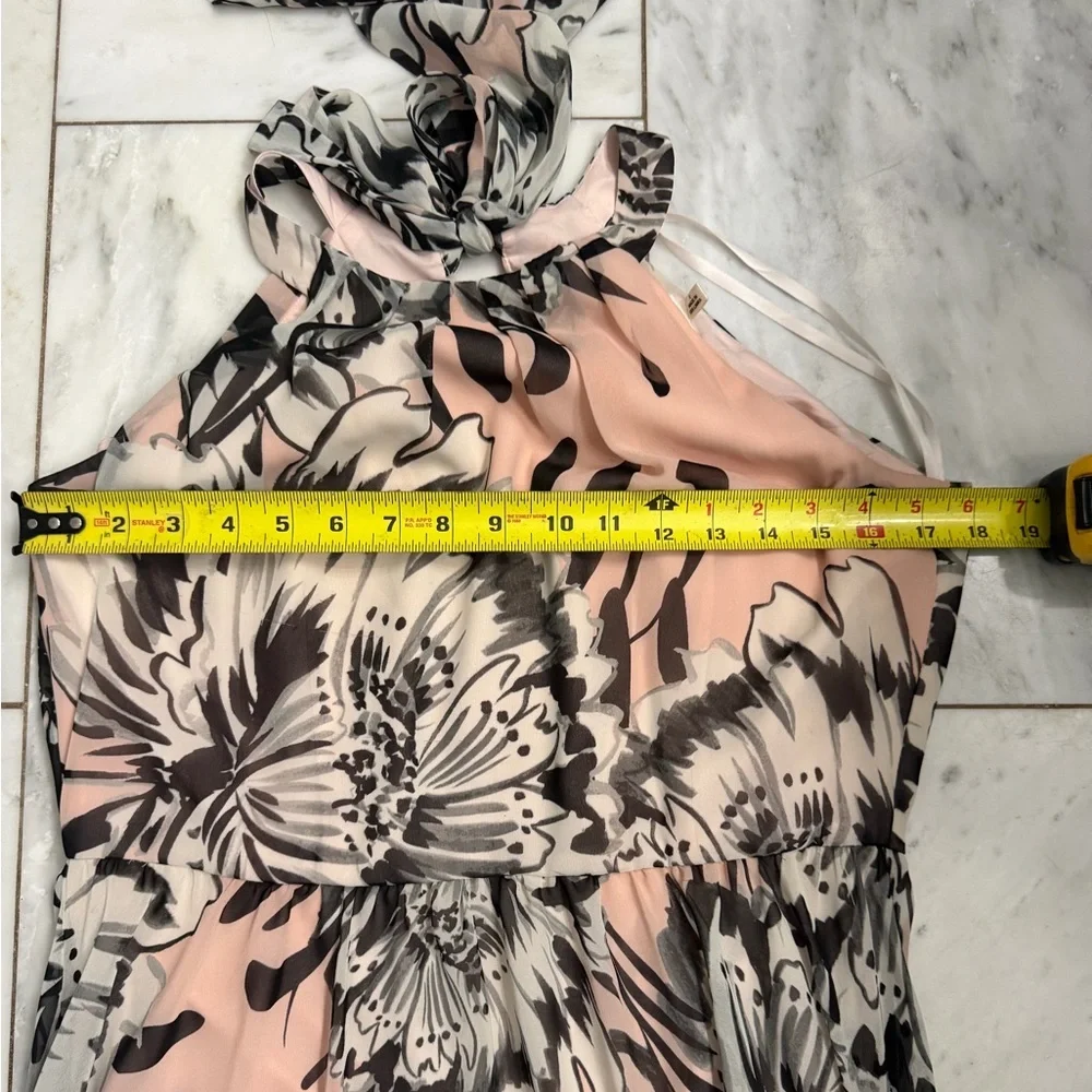 Eliza J size 6 pink halter floor length maxi dress - Picture 5 of 8